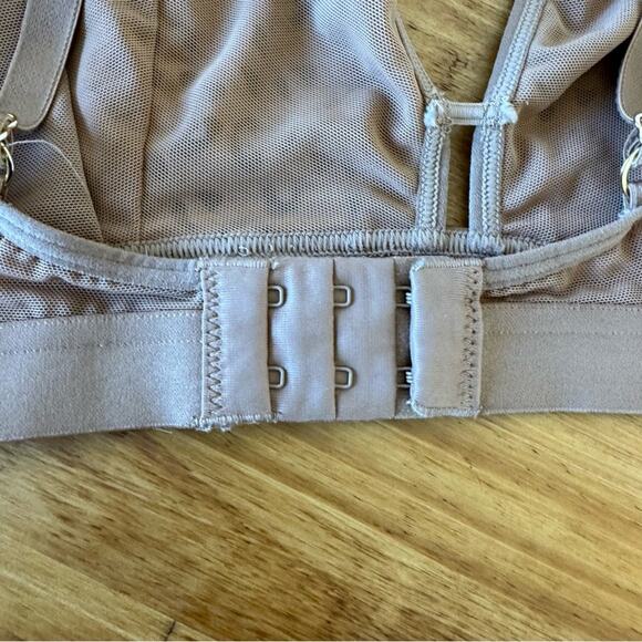 Lively Leopard Spotted Print Mesh Trim Lined Bralette Bra Size 3 - Picture 5 of 6